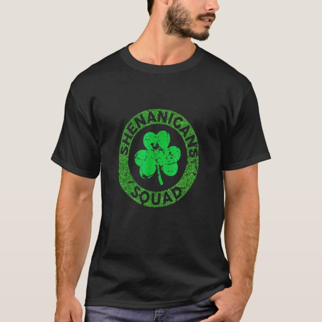 Shenanigansquad Funny St Patrick's Day M Atching G T-Shirt (Front)