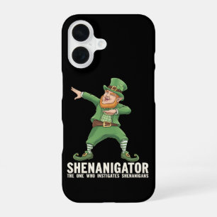 Shenanigator Dabbing Leprechaun St Patrick's Day iPhone 16 Case