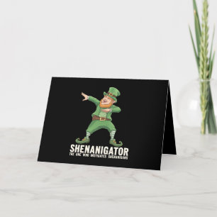 Shenanigator Dabbing Leprechaun St Patrick's Day Thank You Card