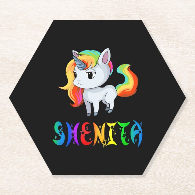 Shenita Unicorn Paper Coaster (Front)