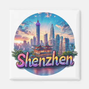 Shenzhen China City Travel Gift Memory 🗺️ Magnet