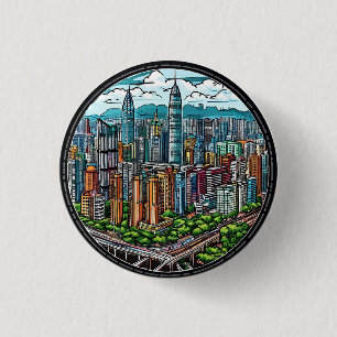 Shenzhen city 3 cm round badge