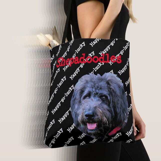 Shepadoddle Unconditional Love Happy-go-lucky Tote Bag (Creator Uploaded)