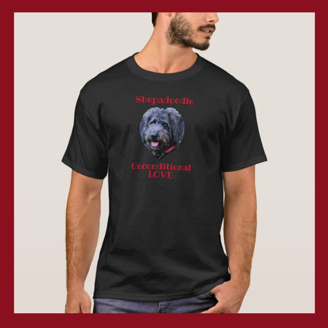 Shepadoodle equal Unconditional Love Doodle Dog T-Shirt (Creator Uploaded)