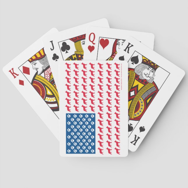 Shepard-Flag Patriotic Playing Cards (Back)