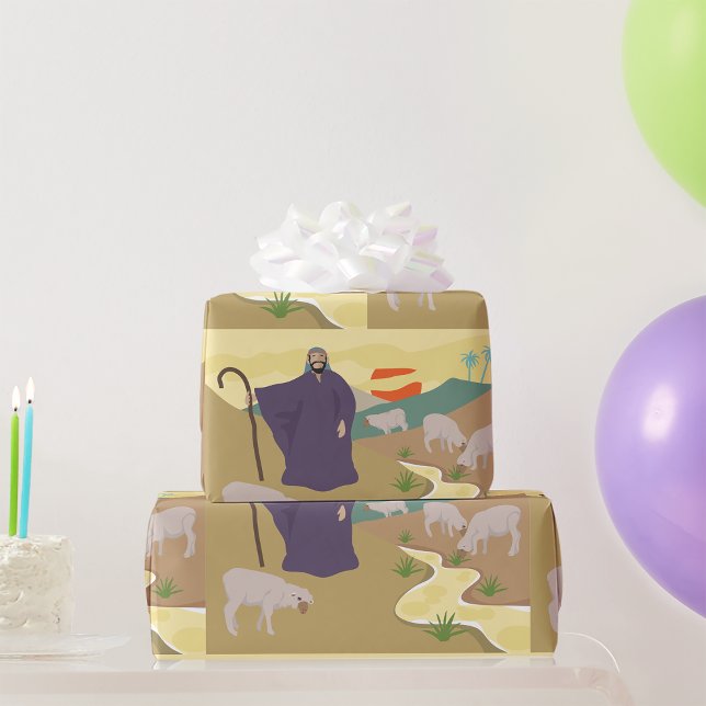 Shepherd And His Flock Wrapping Paper (Creator Uploaded)