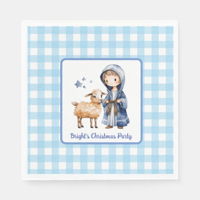 Shepherd and Lamb Napkins (Front)