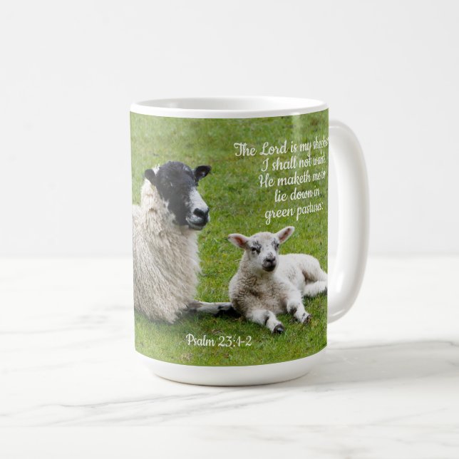 Shepherd and Sheep Flock Coffee Mug (Front Right)