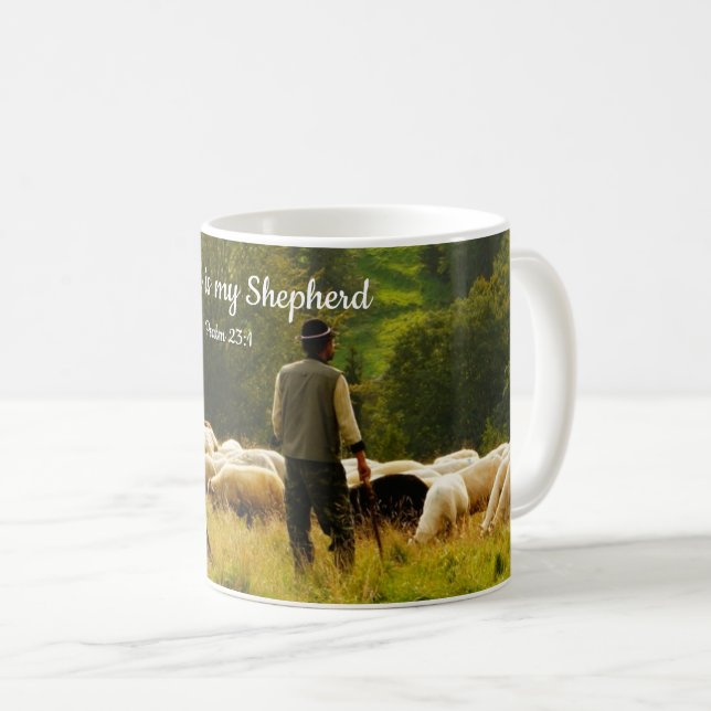 Shepherd and Sheep Flock Coffee Mug (Front Right)
