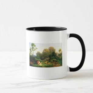 Shepherd and Shepherdess in a German landscape Mug