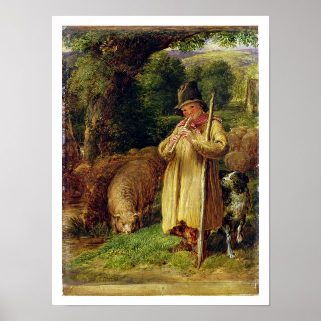 Shepherd Boy, 1831 (oil on panel) Poster (Front)