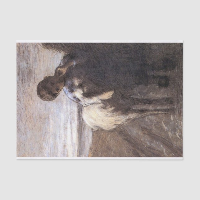 Shepherd Boy With Lamb by Giovanni Segantini Tissue Paper (Front)