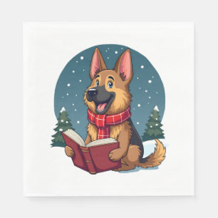 Shepherd Caroling Night Napkin