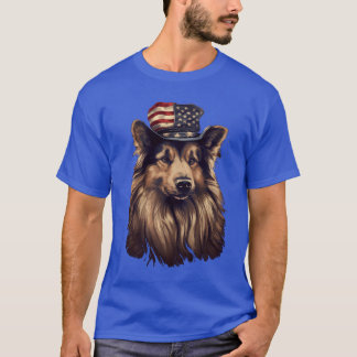 Shepherd Dog American Flag Proud Dog Lover vintage T-Shirt