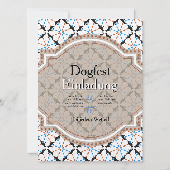 Shepherd Dog Invitation (Back)