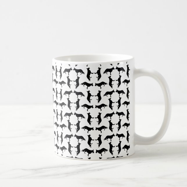 Shepherd dog silhouette coffee mug (Right)