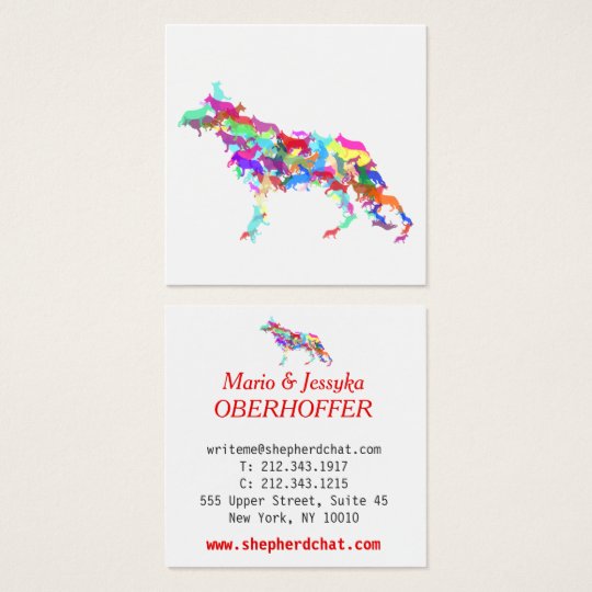 Shepherd Dogs Square Business Card