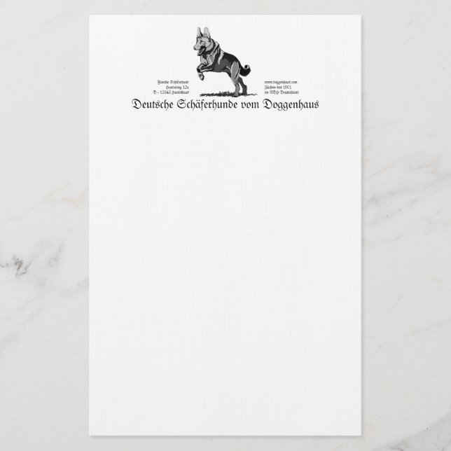 Shepherd dogs stationery (Front)