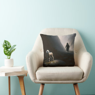 Shepherd Finding a Lost Lamb Cushion