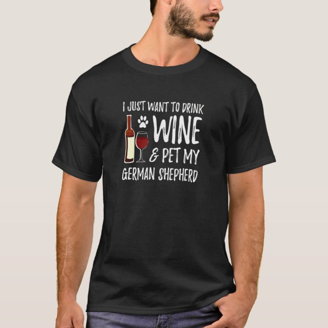 Shepherd For German Shepherd Dog Mum T-Shirt (Front)