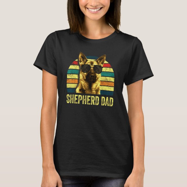 Shepherd German Shepherd Dad T-Shirt (Front)