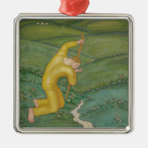 Shepherd in his Field (by Eugeniusz Zak) Metal Ornament