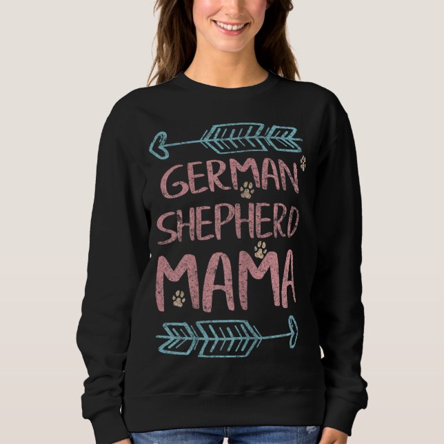 Shepherd Lover Owner Funny Dog Mum Gift German She Sweatshirt (Front)