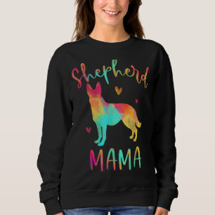 Shepherd Mama Colourful German Shepherd Dog Mum Sweatshirt