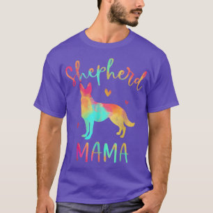 Shepherd Mama Colourful German Shepherd Dog Mum T-Shirt