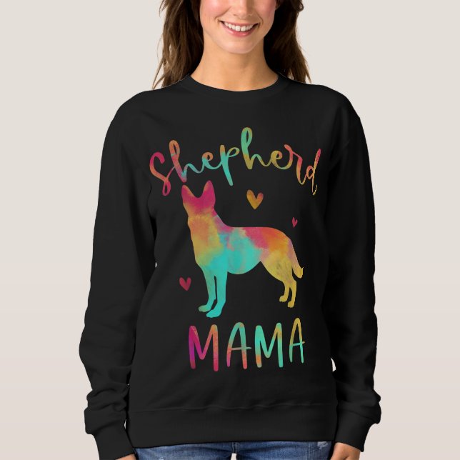 Shepherd Mama Colourful German Shepherd Gifts Dog  Sweatshirt (Front)