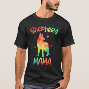 Shepherd Mama Colourful Poodle  Dog Mum T-Shirt