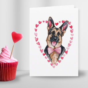 Shepherd Mum Valentines Day Dog Love Heart Pretty  Holiday Card