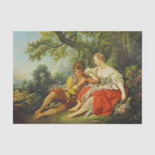 Shepherd Piping to a Shepherdess, Francis Boucher Tissue Paper