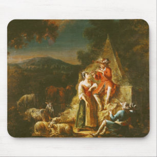 Shepherd Playing a Flute Mouse Pad