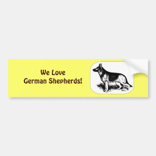 Shepherd Profile Bumper Sticker