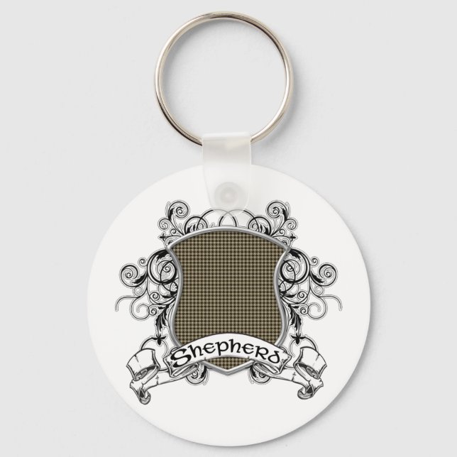 Shepherd Tartan Shield Key Ring (Front)
