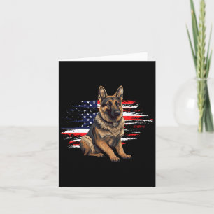 Shepherd Usa Flag 4th Of July Dog Dad Fathers Day  Card