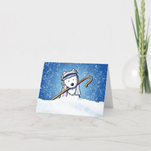 Shepherd Westie terrier Christmas Note Card