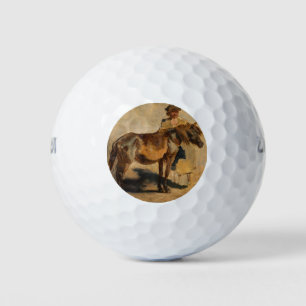 Shepherd With a Horse (Equine Animal) Golf Balls