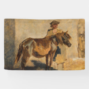 Shepherd With a Horse (Equine) Banner