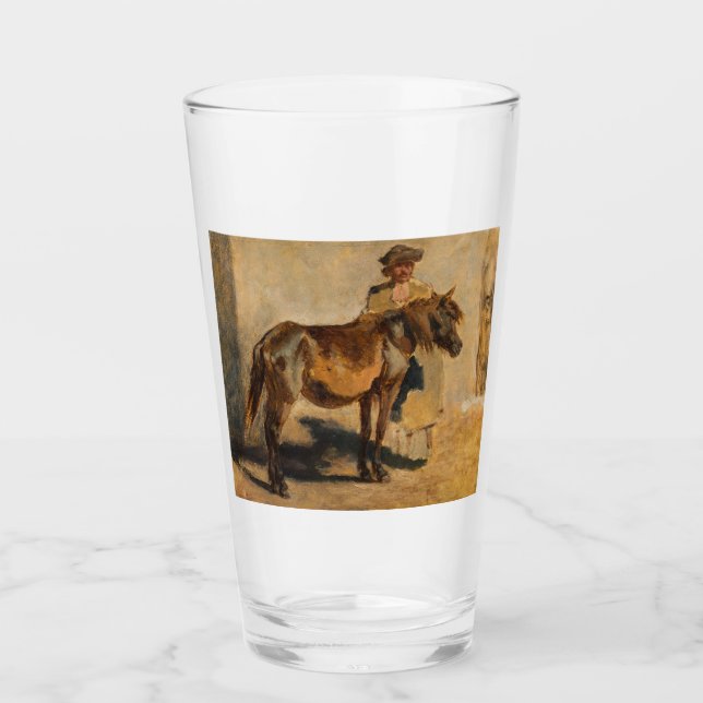 Shepherd With a Horse (Equine) Glass (Front)