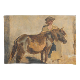 Shepherd With a Horse (Equine) Pillowcase