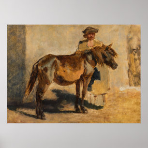 Shepherd With a Horse (Equine) Poster