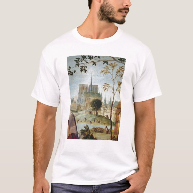 Shepherd with flock and bathers T-Shirt (Front)