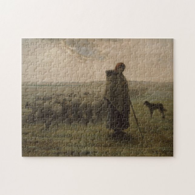 Shepherdess and Her Flock | 1862-63 Jigsaw Puzzle (Horizontal)