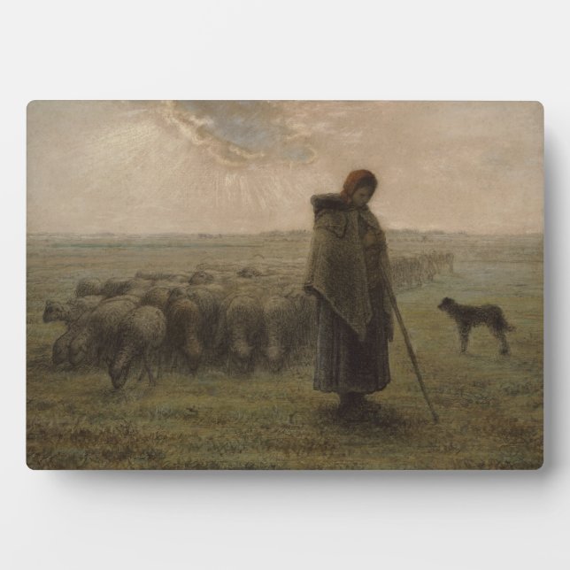 Shepherdess and Her Flock | 1862-63 Plaque (Front)