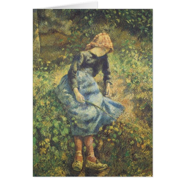 Shepherdess by Camille Pissarro, Vintage Fine Art (Front)