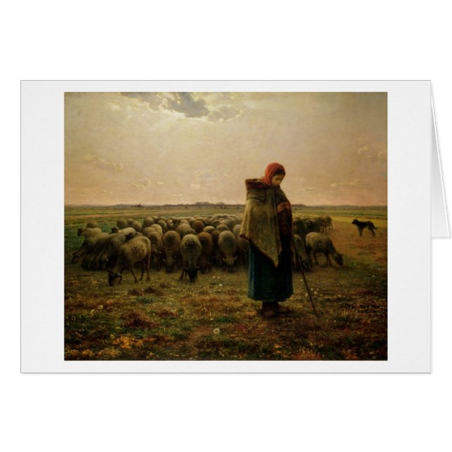 Shepherdess with her Flock, 1863 (Front Horizontal)
