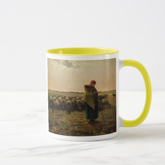 Shepherdess with her Flock, 1863 Mug (Right)