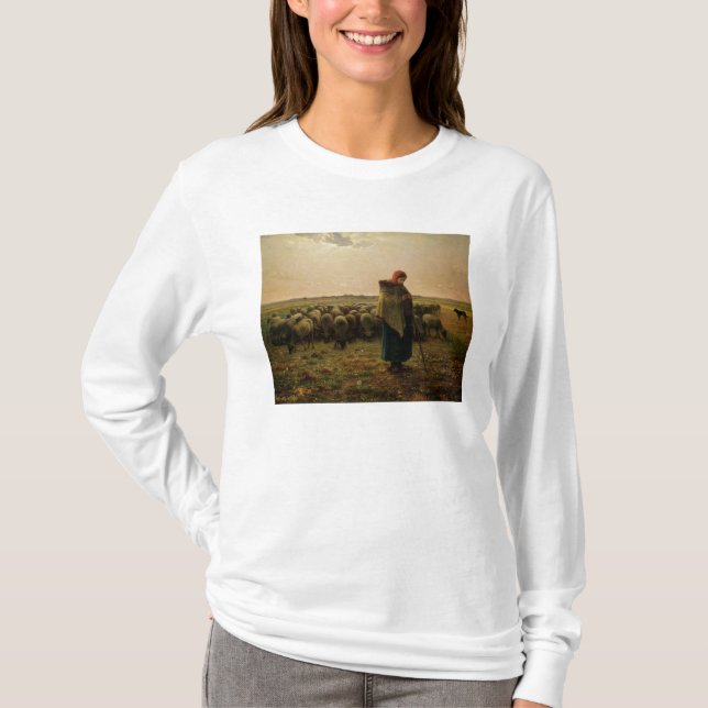 Shepherdess with her Flock, 1863 T-Shirt (Front)